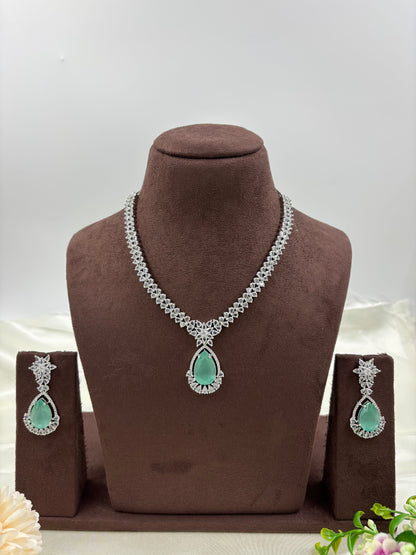 Sahira Premium Drop American Diamond Necklace