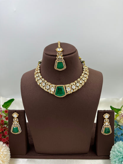 Zevra Moissanite Kundan Necklace