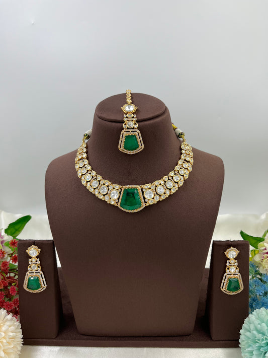 Zevra Moissanite Kundan Necklace