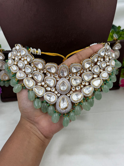 Kamya Moissanite Choker Necklace Set