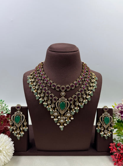 Aditi Victorian Semi Bridal Set