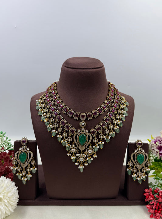 Aditi Victorian Semi Bridal Set