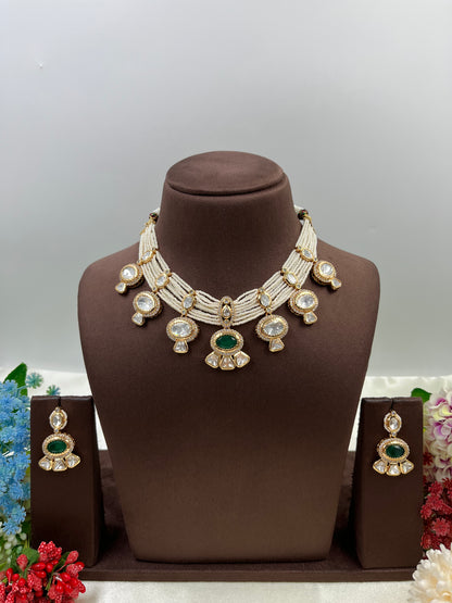 Sara Moissanite Moti Necklace