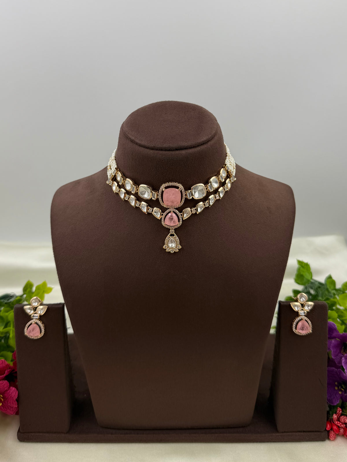 Kritika Moissanite Choker Necklace Set
