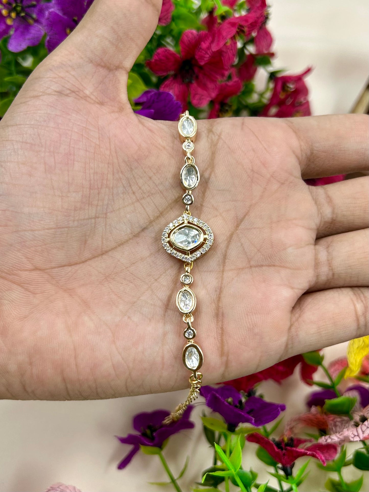 Rinku Moissanite Bracelet (Adjustable)