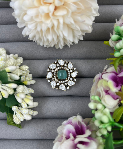 Ziva Floral Kundan Ring