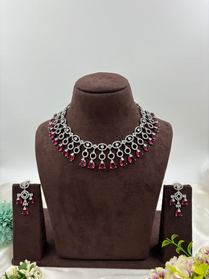 NORA AMERICAN DIMOND NECKLACE SET