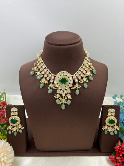 Khushi Premium Polki Kundan Necklace