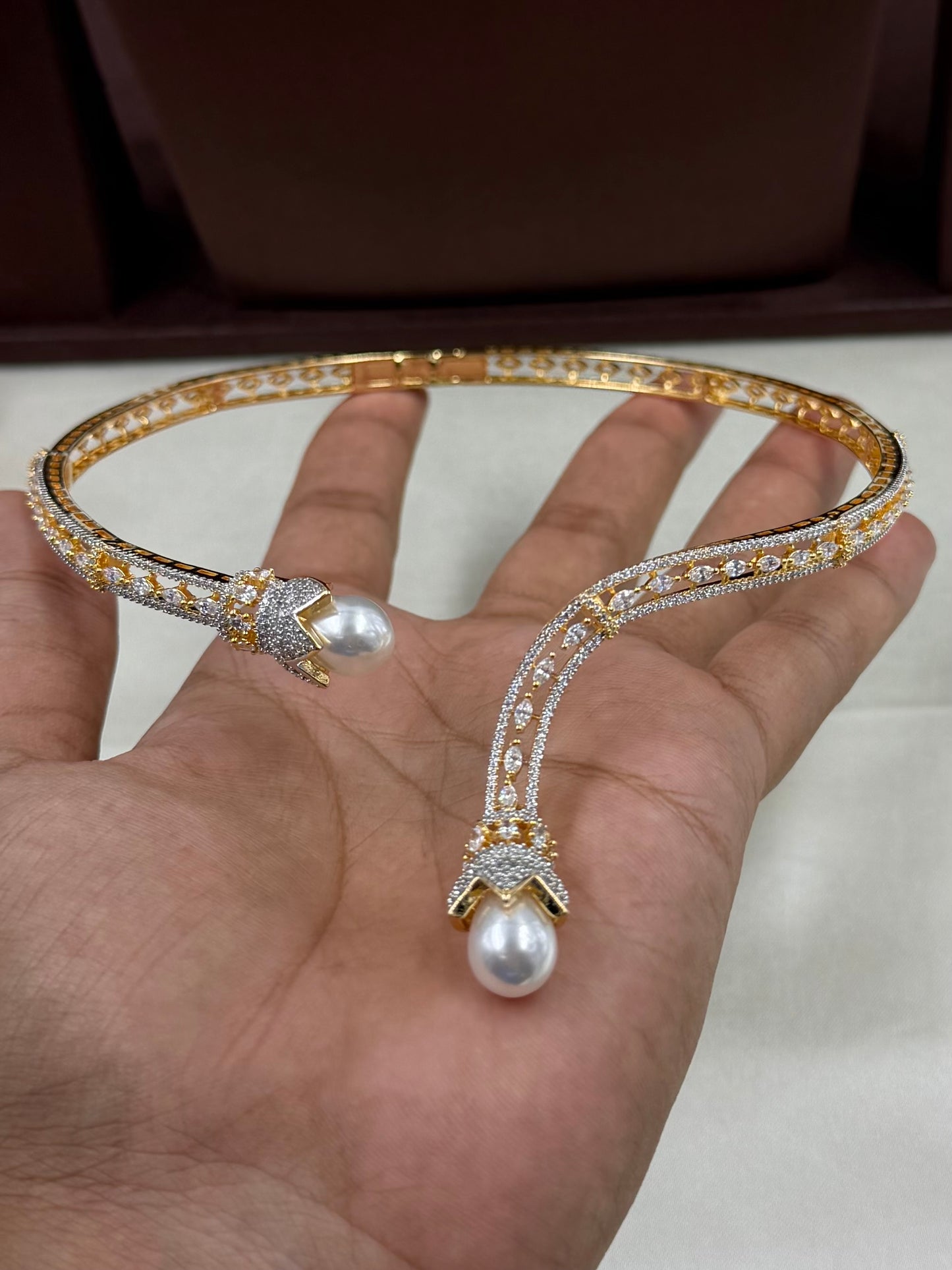 Leona American Diamond Necklace Set
