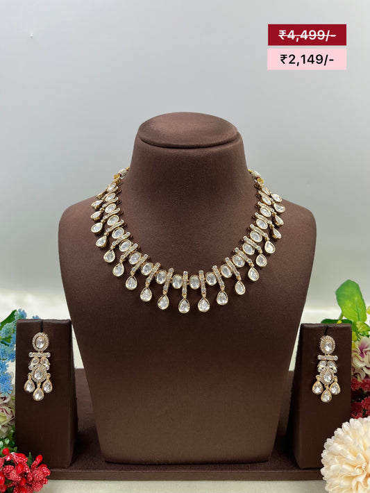 Ria Moissanite Drops Necklace