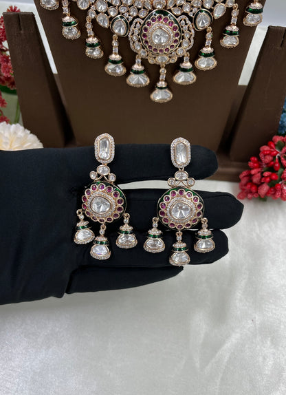 Rosina Combo Moissanite Kundan Necklace