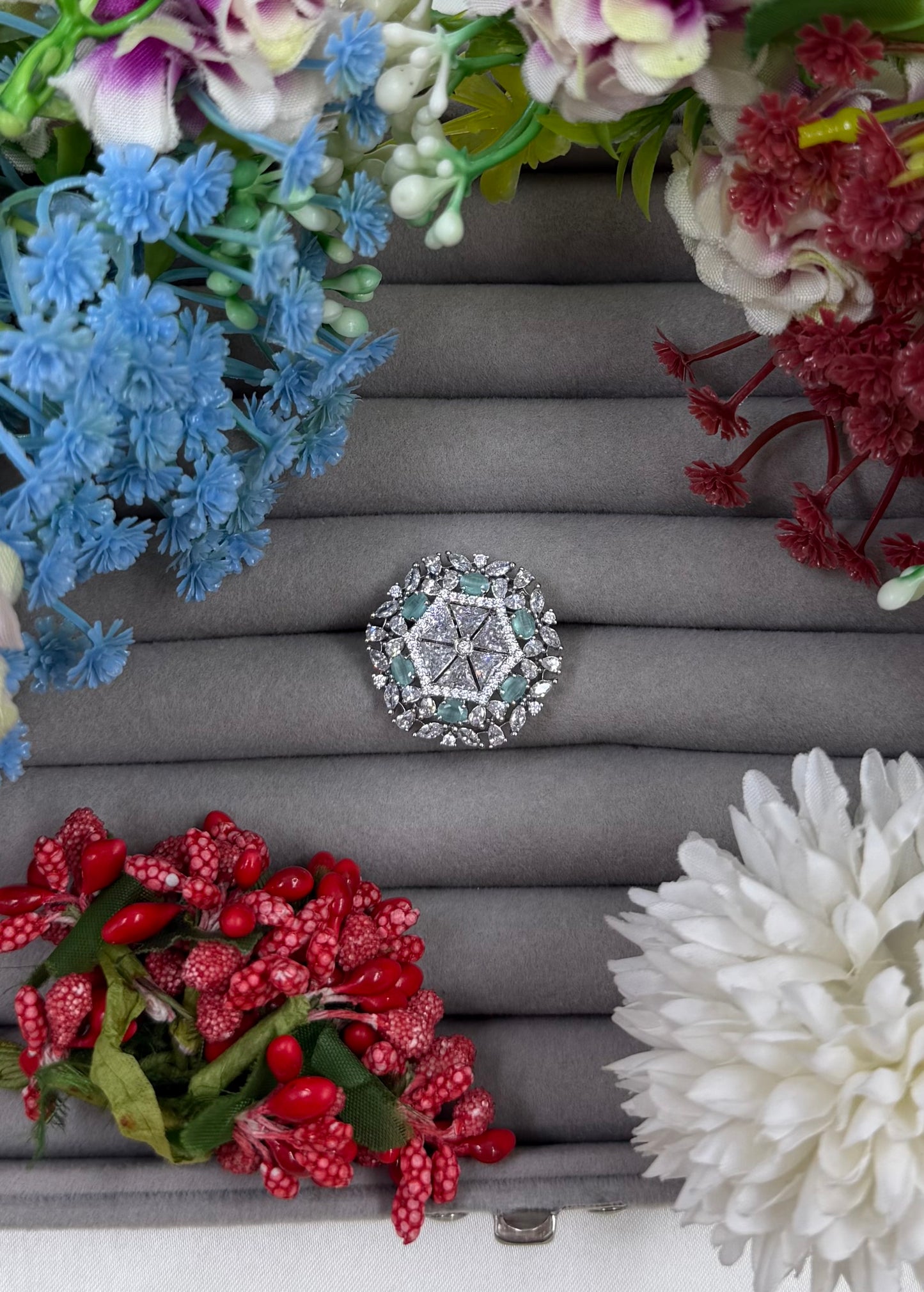 Sabrina American Diamond Ring (Adjustable)