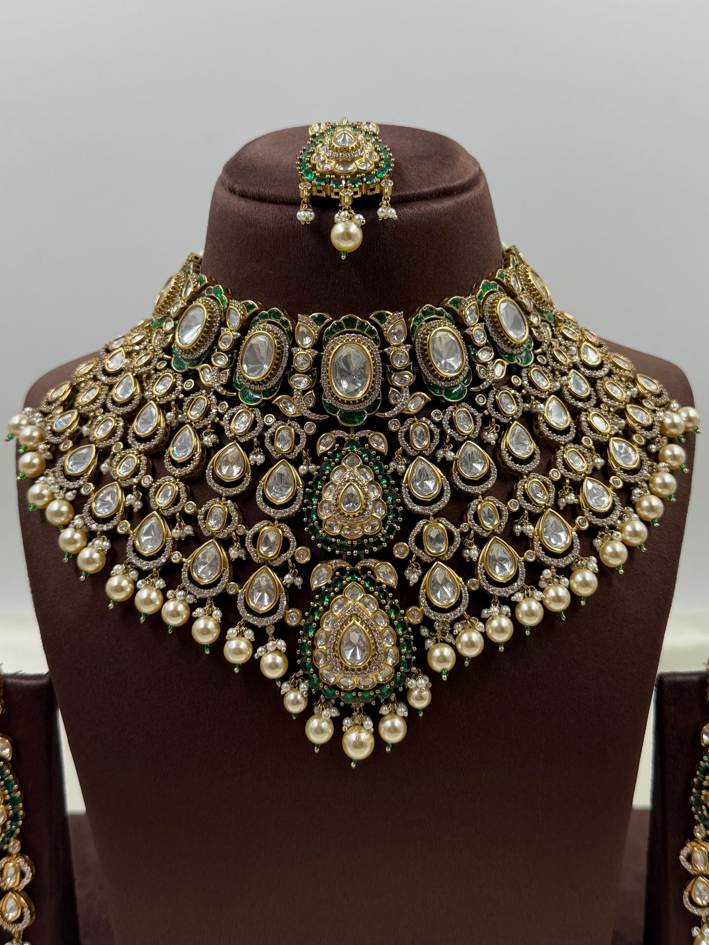 Revati Victorian Moissanite Choker Necklace Set