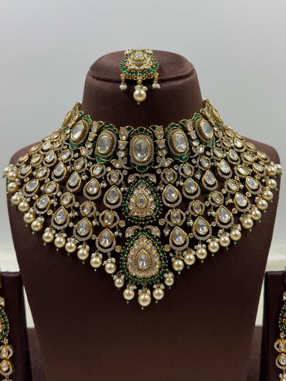 Revati Victorian Moissanite Choker Necklace Set