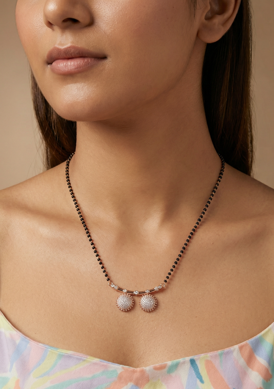 Double Dangler Rose Gold Mangalsutra