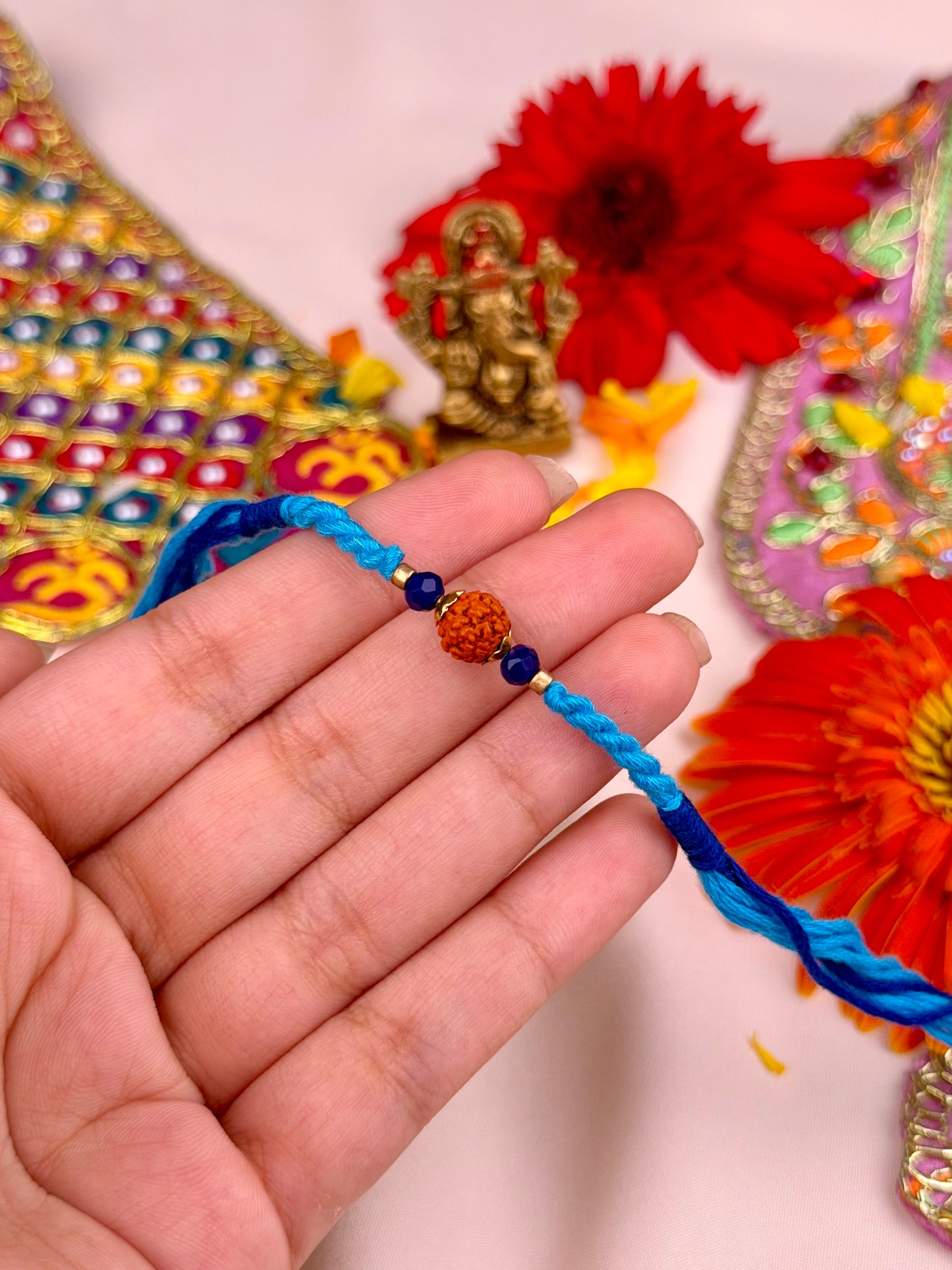 Blue Rudraksha Rakhi