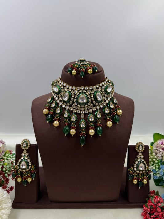 Hetvi Polki Kundan Necklace Set