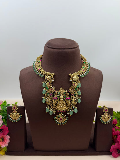 Gunjan South Traditional Temple Necklace Set