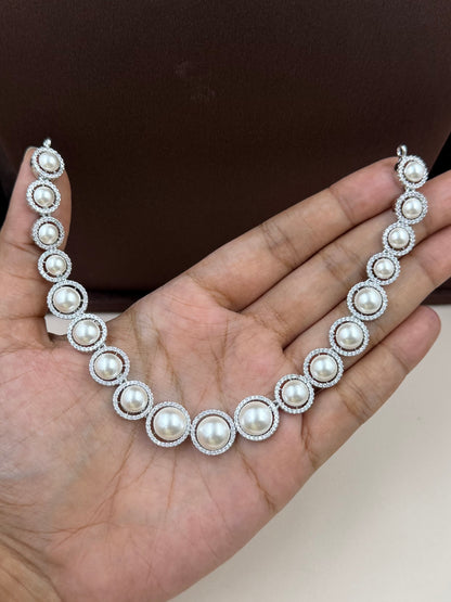 Ariana American Diamond Delicate Necklace Set