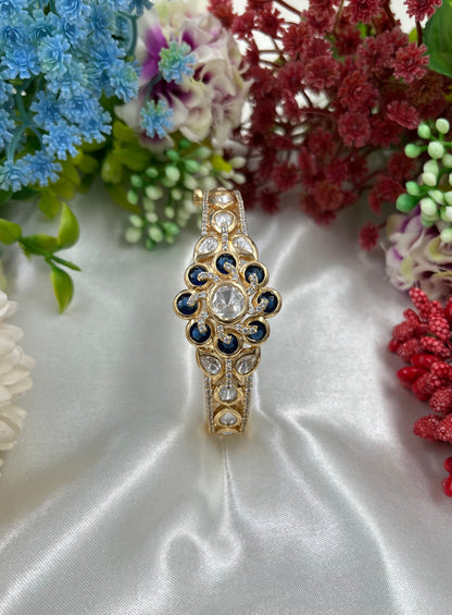 Lustra Moissanite Kundan Bracelet (Openable)