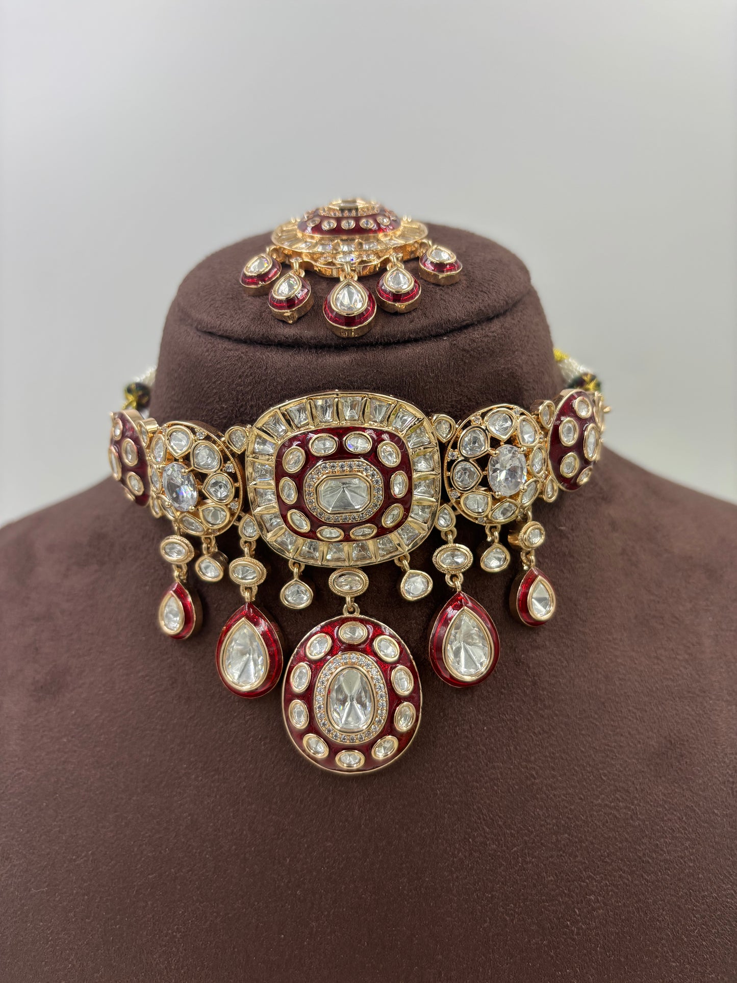 Zayra Zewar Moissanite Kundan Necklace