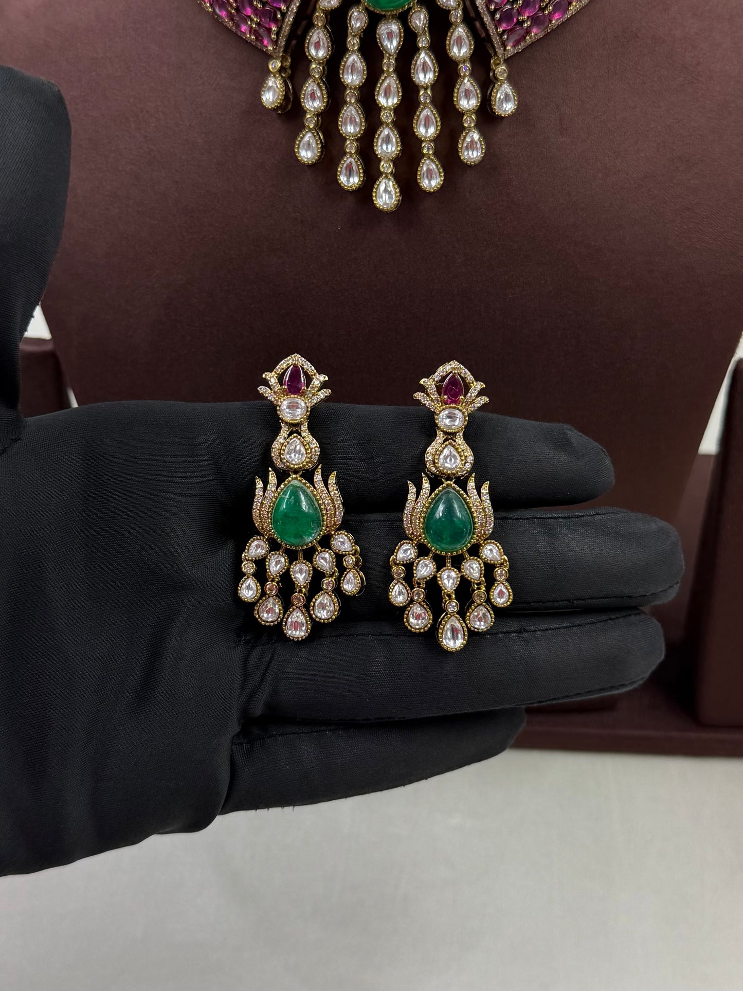 Ahilya Jaipuri Kundan Choker Necklace Set
