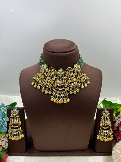 Suman Pachi Kundan Necklace