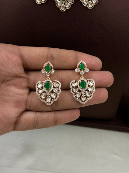 Vedika Moissanite Necklace Set