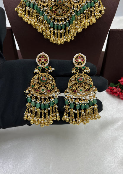 Rani Pachi Kundan Premium Necklace