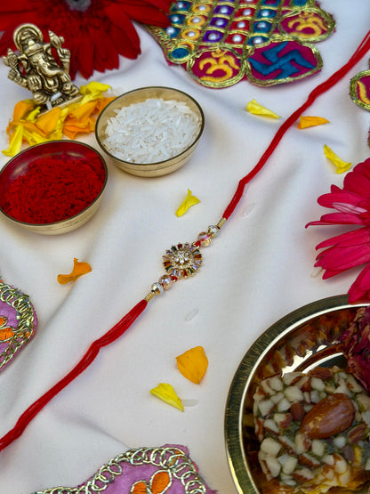 Sunburst Crystal Rakhi