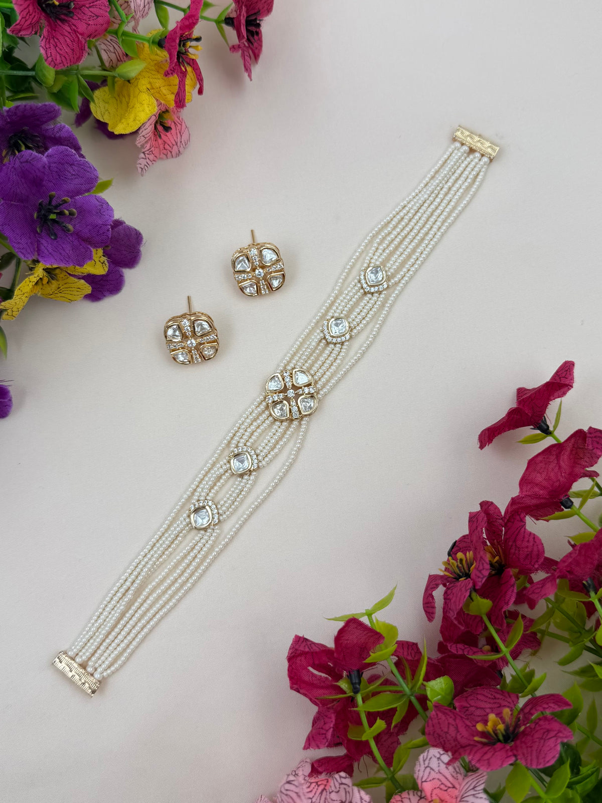 Ananya Moissanite Choker Necklace Set