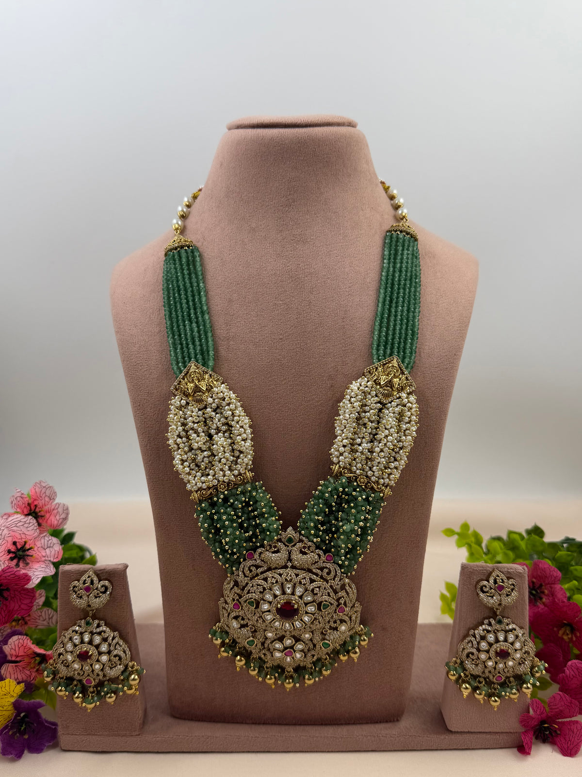 Nirupama Traditional Long Necklace Set