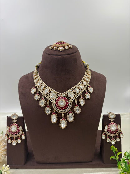 Heer Ratan Moissanite Kundan Necklace