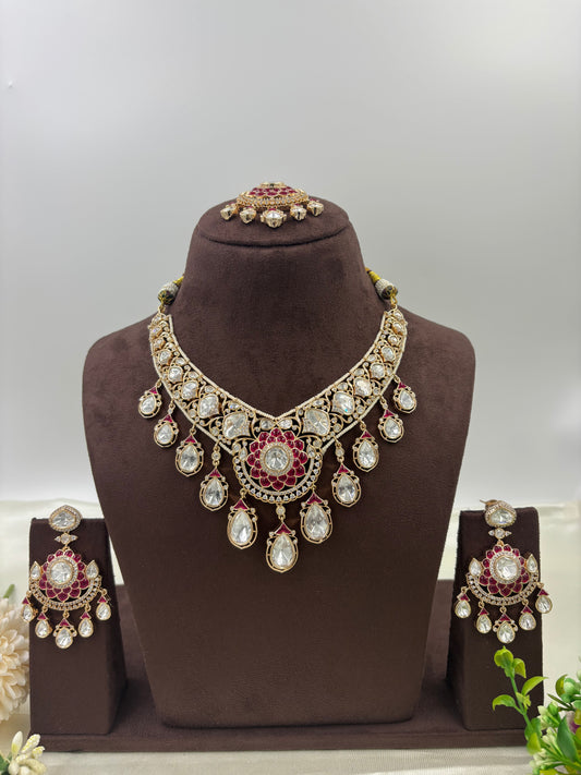 Heer Ratan Moissanite Kundan Necklace