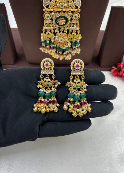 Anika Pachi Kundan Long Necklace