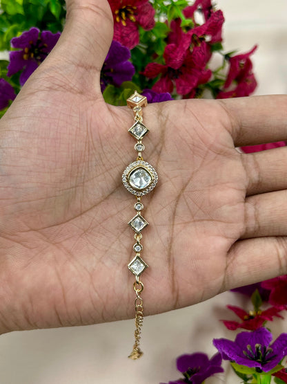 Ruhi Moissanite Bracelet (Adjustable)