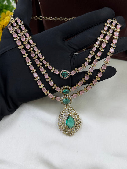 Roshni Victorian Three Layer Necklace Set