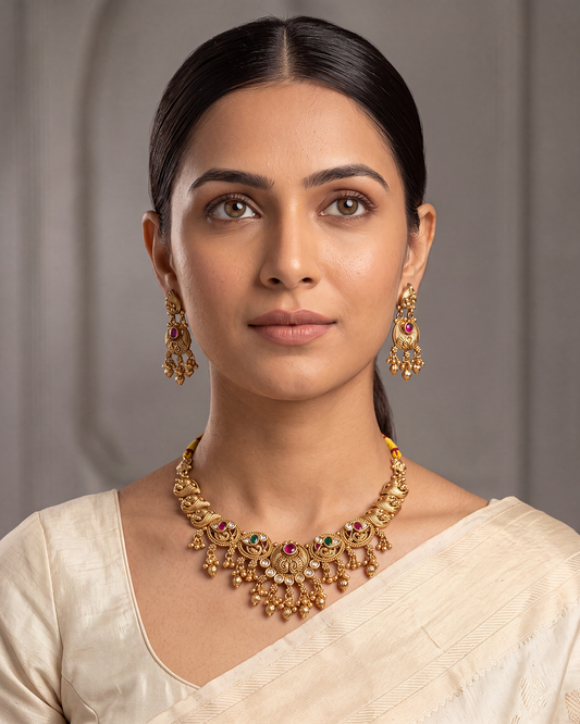 Shreya Heritage Delicate Necklace Set