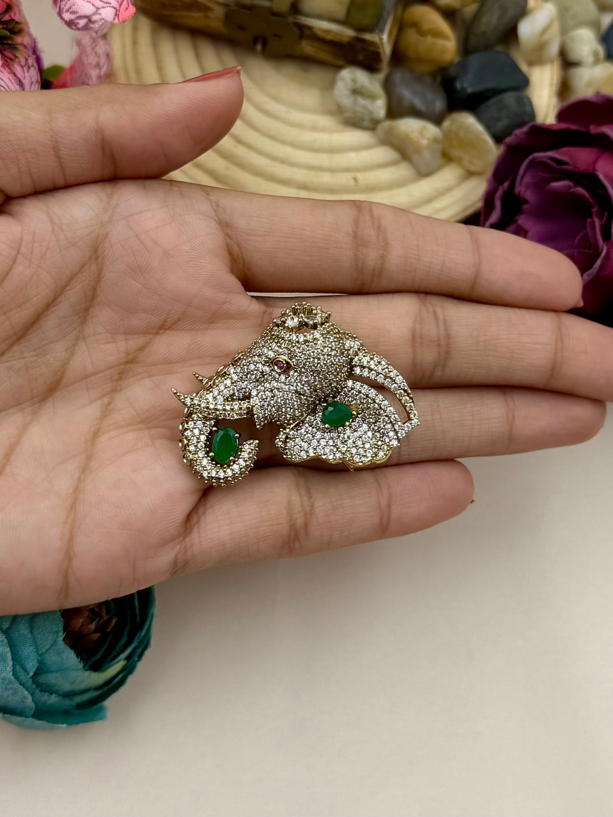 Premium Elephant Brooch