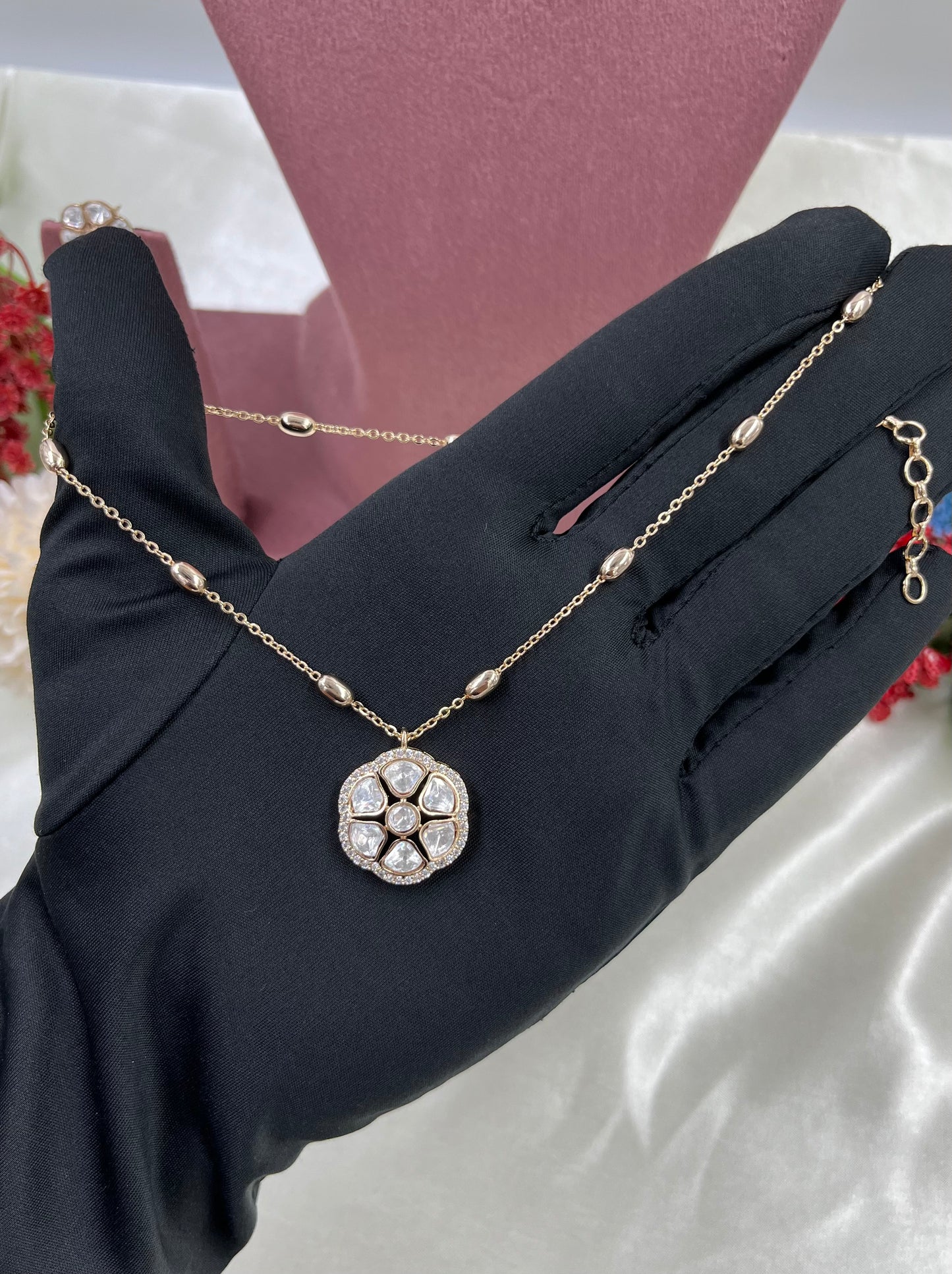 Alina Moissanite Chain Pendant