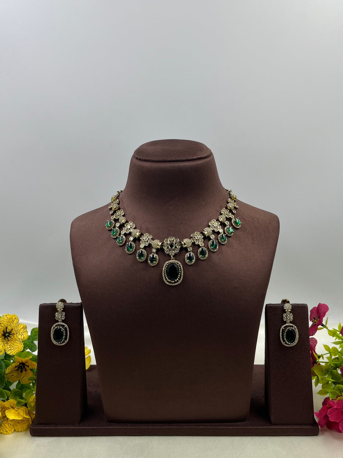 Zia Drop Victorian Necklace Set