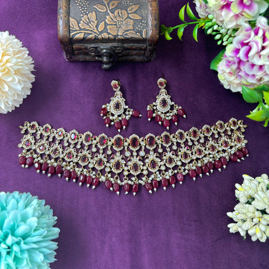 Crown of Midnight Elegance Victorian Choker Necklace.