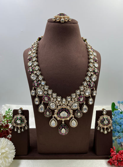 Ahalya Moissanite Long Necklace