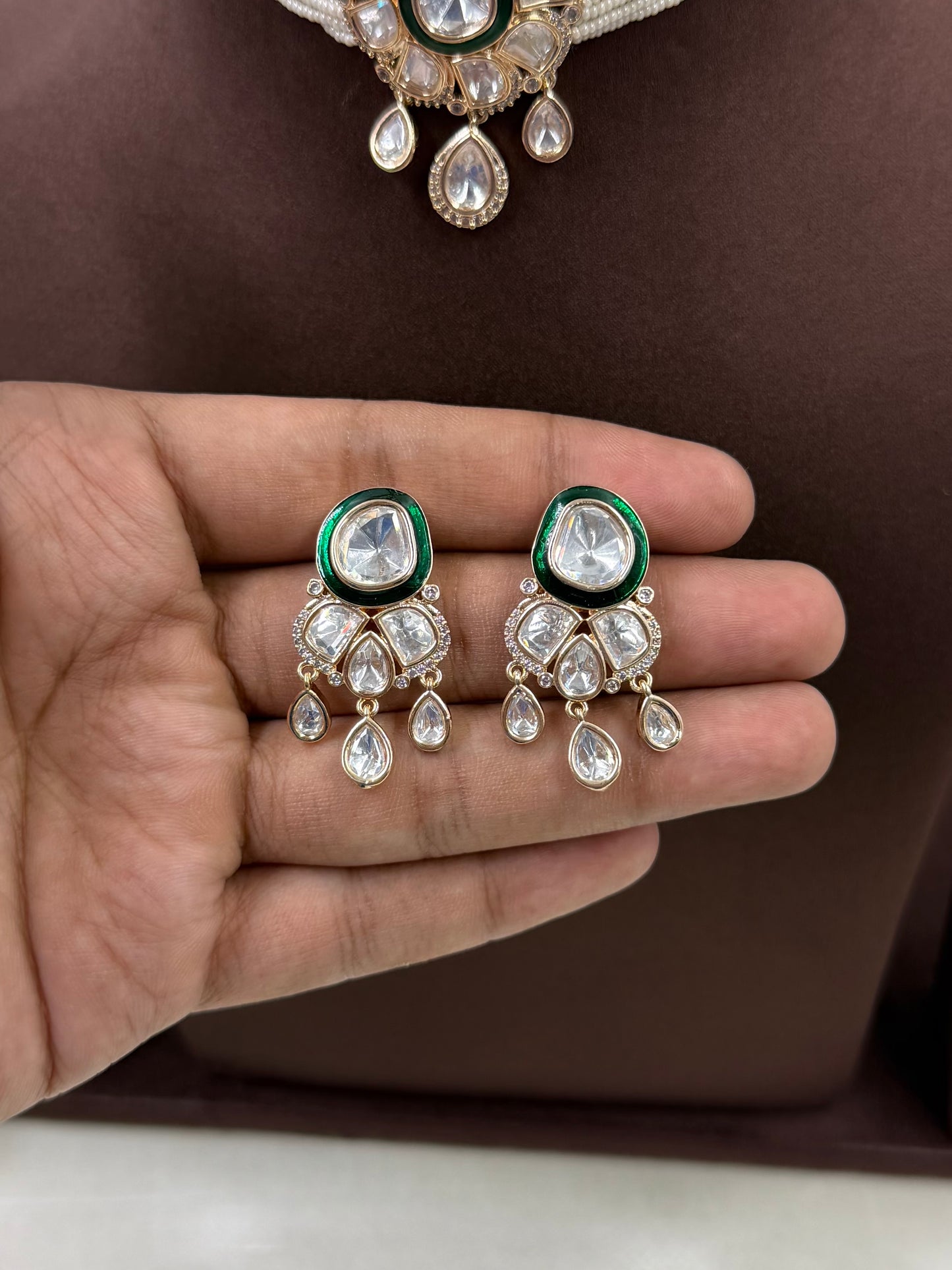 Priya Moissanite Choker Necklace Set