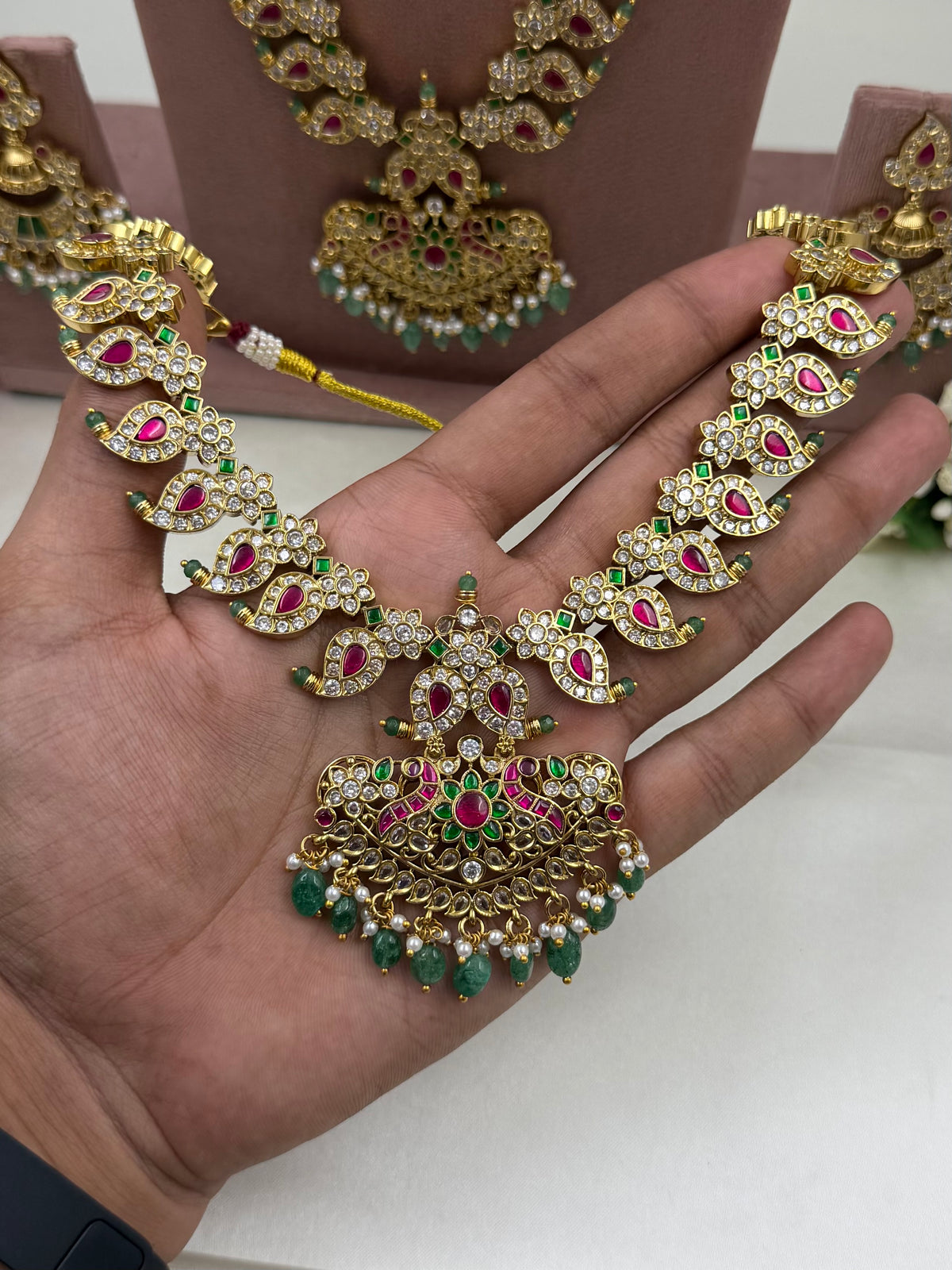 Jodha Premium Victorian Combo Necklace Set