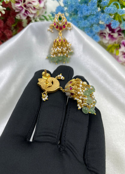 Ishana Jadau Pachi Kundan Jumka