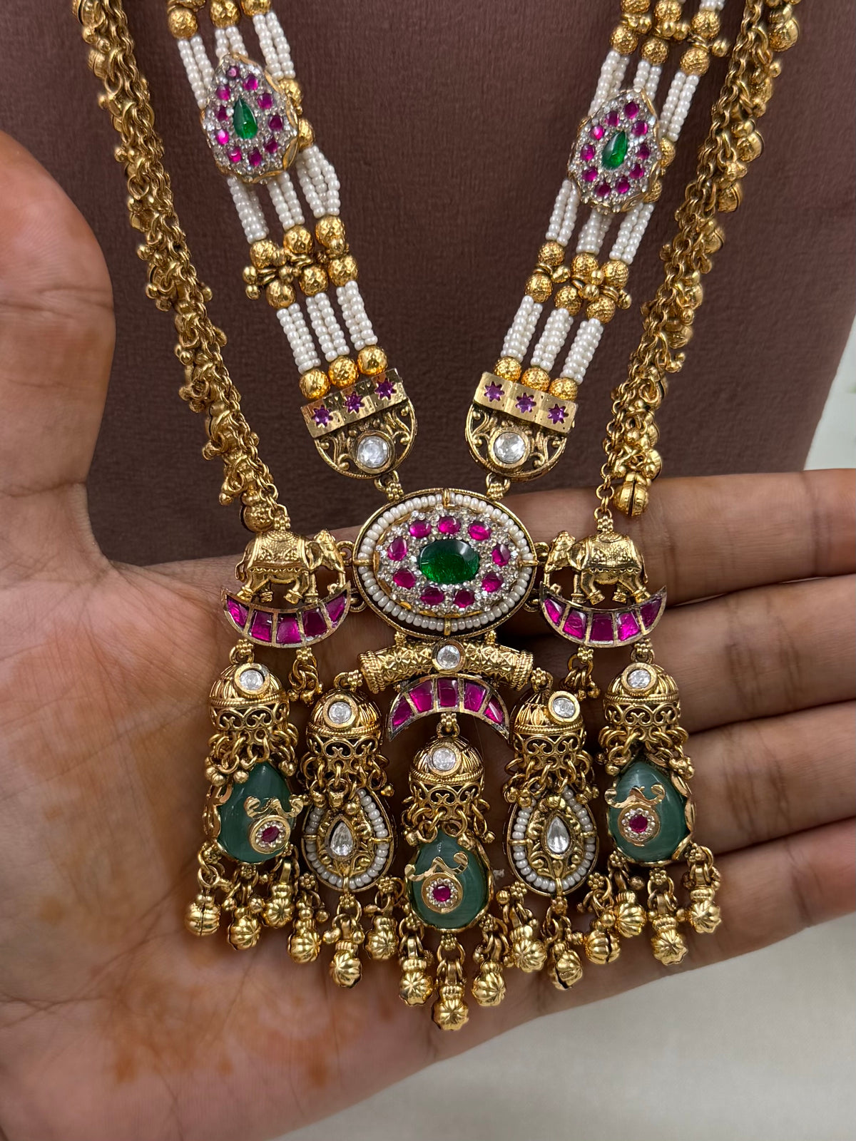 Vibha Premium Heritage Chorski Combo Necklace Set