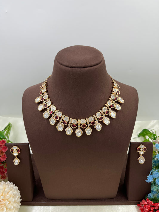Laurita Moissanite Kundan Necklace