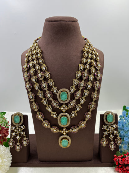 Pragya Premium Moissanite Victorian Long Necklace