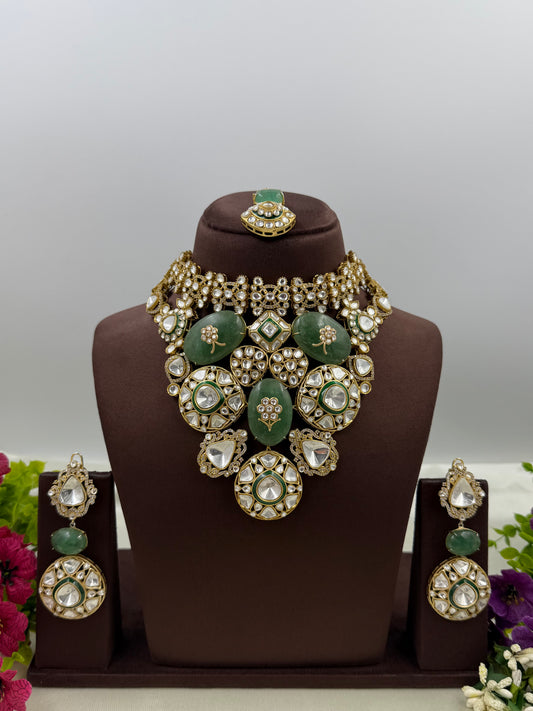 Rashmi Premium Jaipuri Kundan Necklace Set